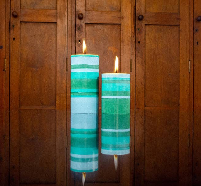 Bokhara, Beryl & Moonstone Pillar Candle | British Colour Standard