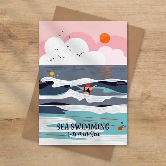 Sea Swimming Vitamin - Sea Greeting Card
