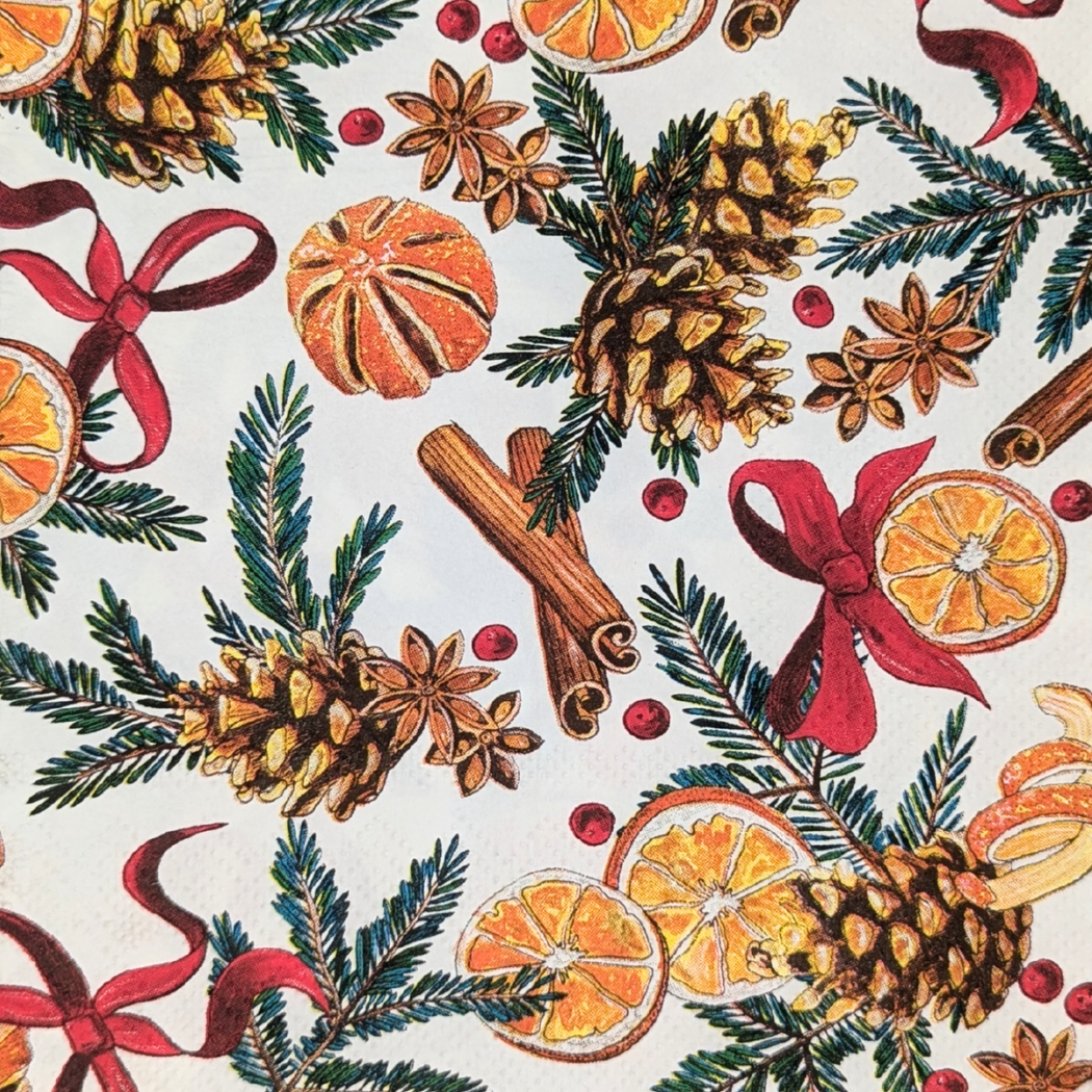 Orange And Cinnamon | Paper Napkins