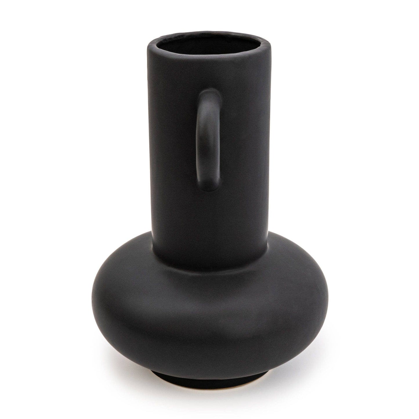 Matte Black Bulbous Vase