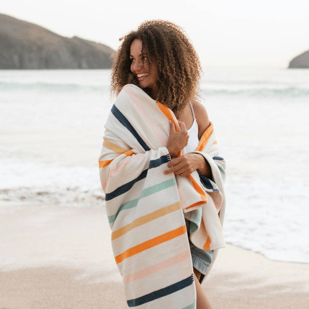 Striped Recycled Cotton Blanket | 160 x 200cm