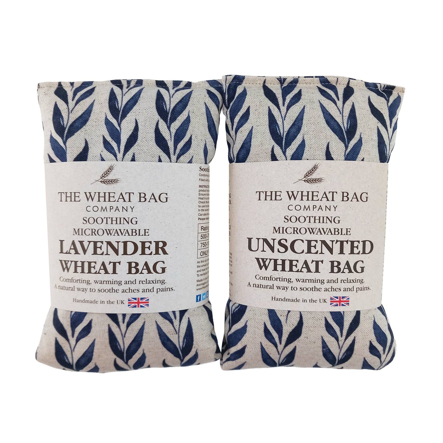 Navy Leaf Wheat Bag | Unscented