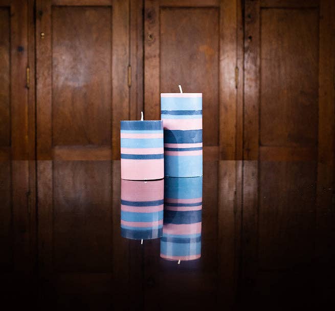 Rose Pink Pillar Candle | British Colour Standard