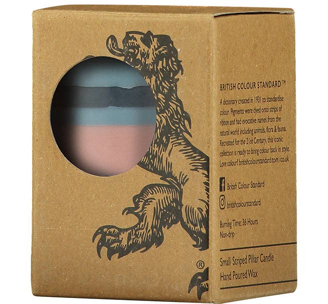 Rose Pink Pillar Candle | British Colour Standard