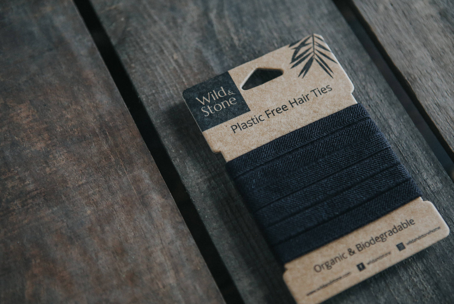 Plastic Free Hair Ties | 6 Pack | Black