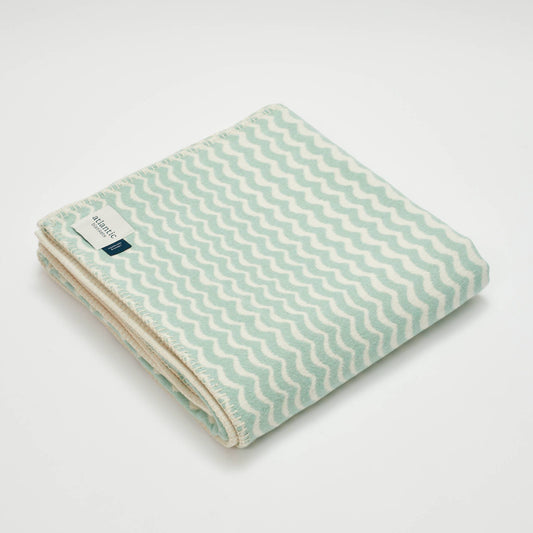 Recycled Cotton Blanket - Sea Foam Swell