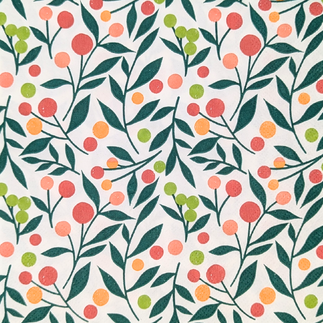 Leaves and Berries | Paper Napkin