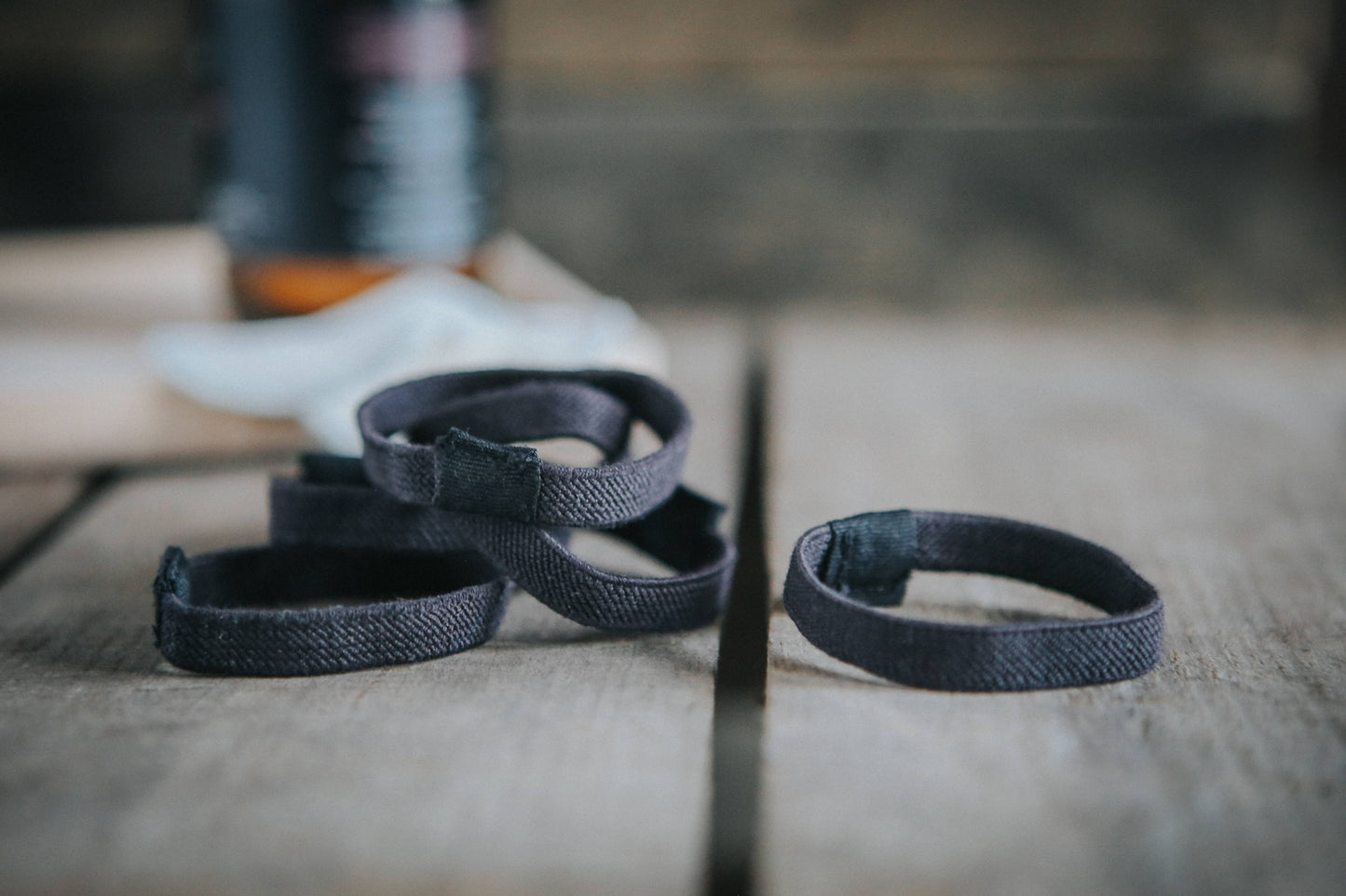 Plastic Free Hair Ties | 6 Pack | Black