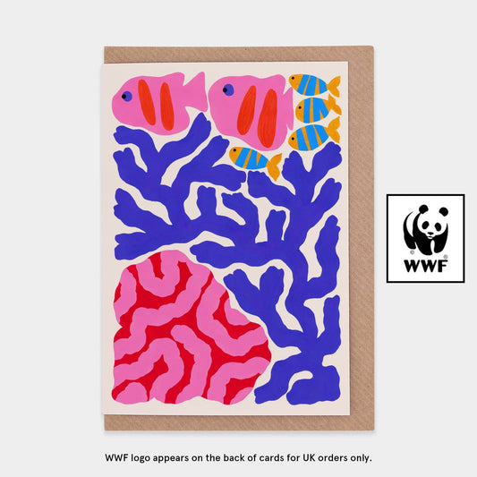 Coral and Fish Greetings Card