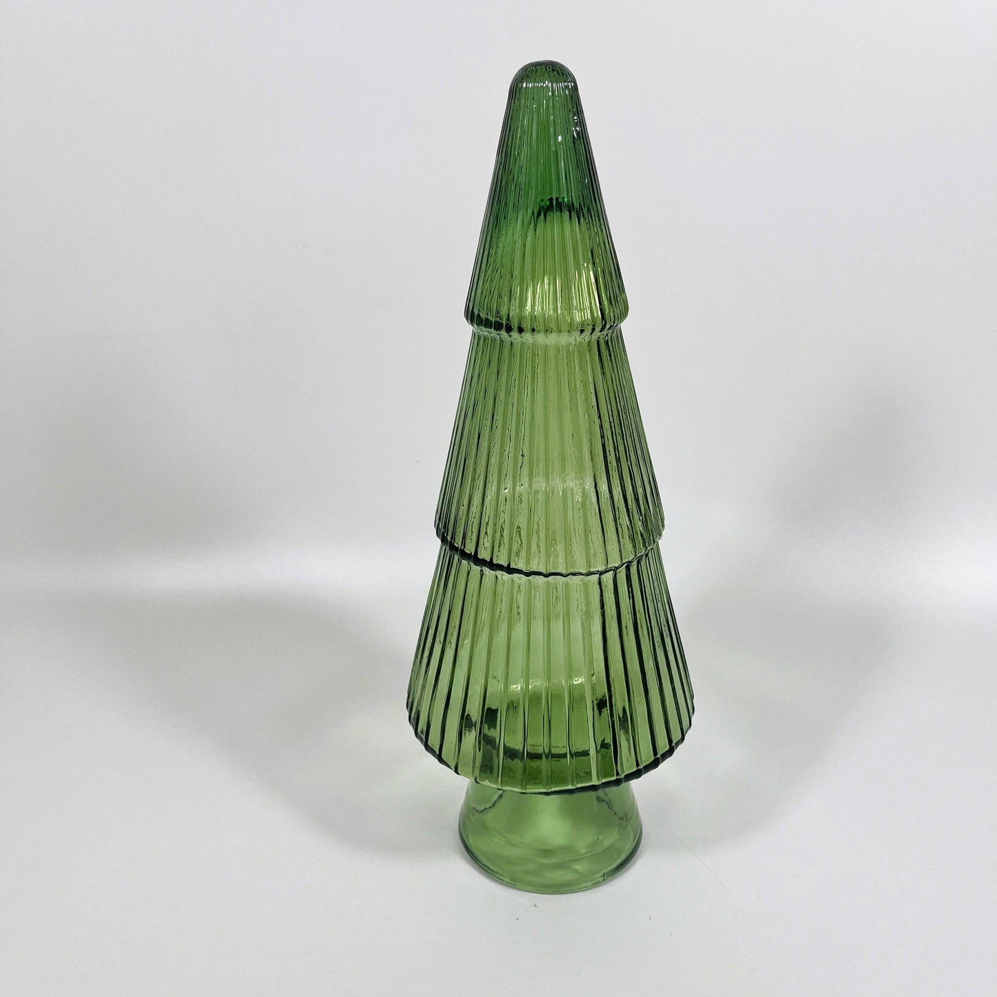 Recycled Glass Tree Table Decoration | Fern Green | Large