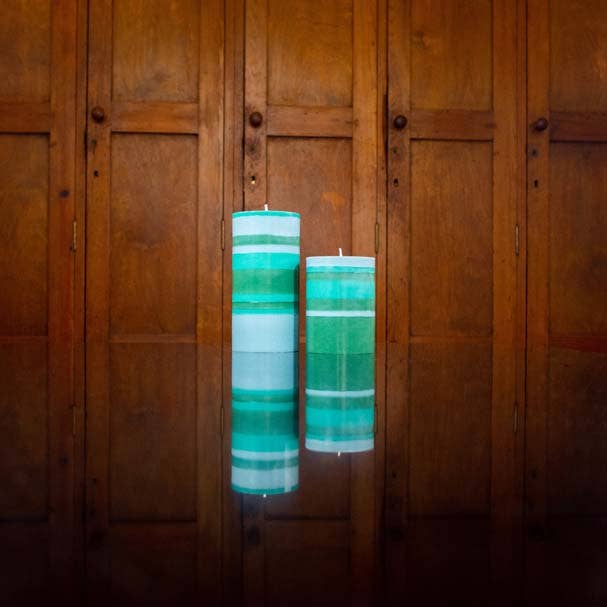 Bokhara, Beryl & Moonstone Pillar Candle | British Colour Standard