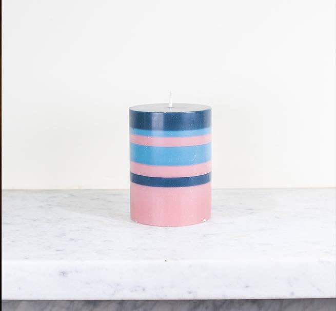Rose Pink Pillar Candle | British Colour Standard
