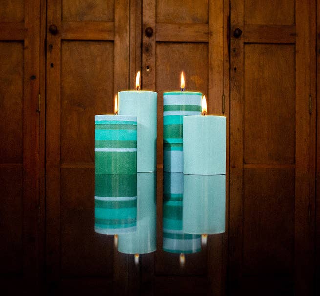 Bokhara, Beryl & Moonstone Pillar Candle | British Colour Standard