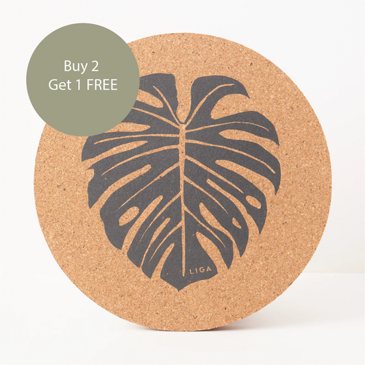 Cork Max Placemats | Monstera | Buy 2 get 1 FREE