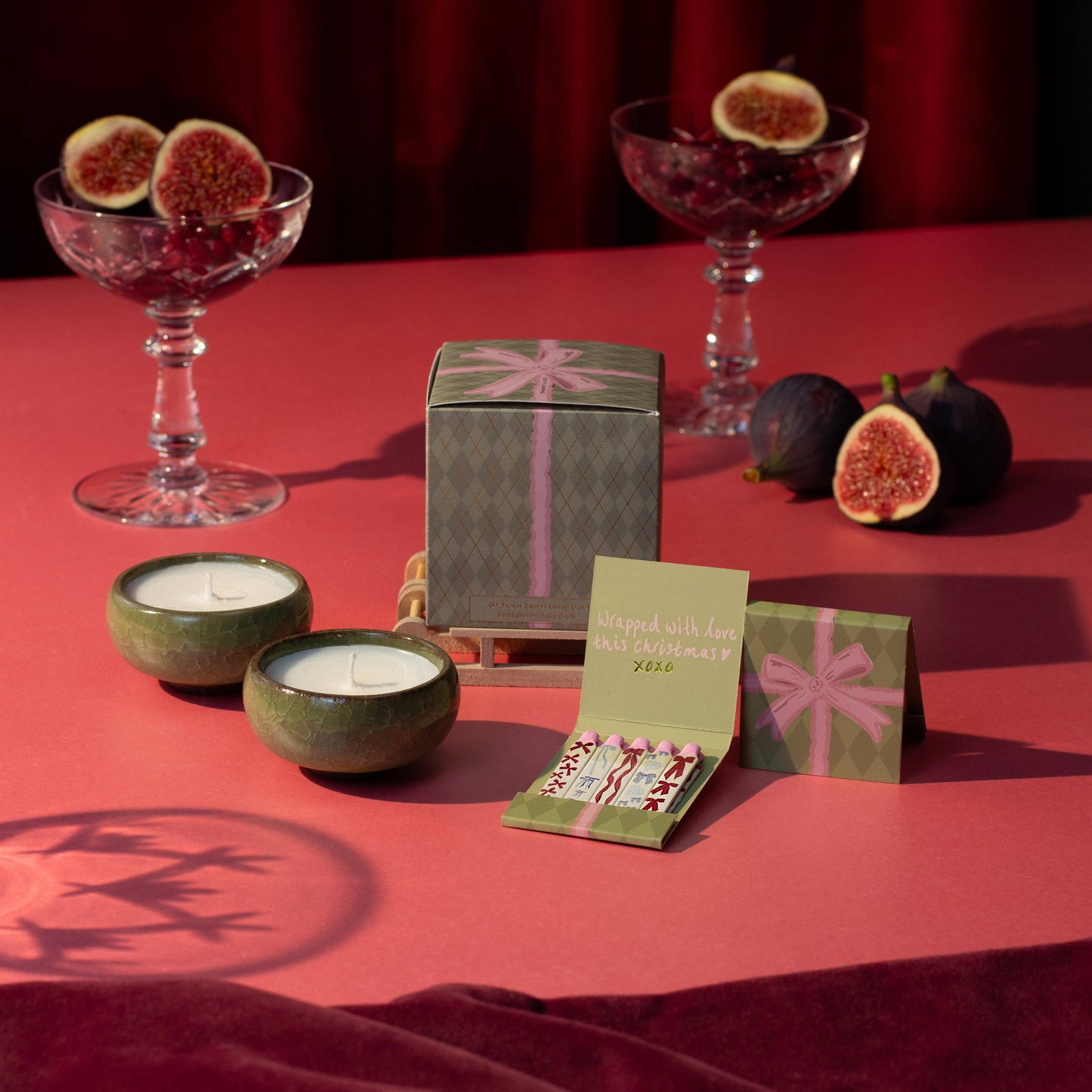 Christmas Bow Tea Lights | Box of 2 | Myrrh & Tonka