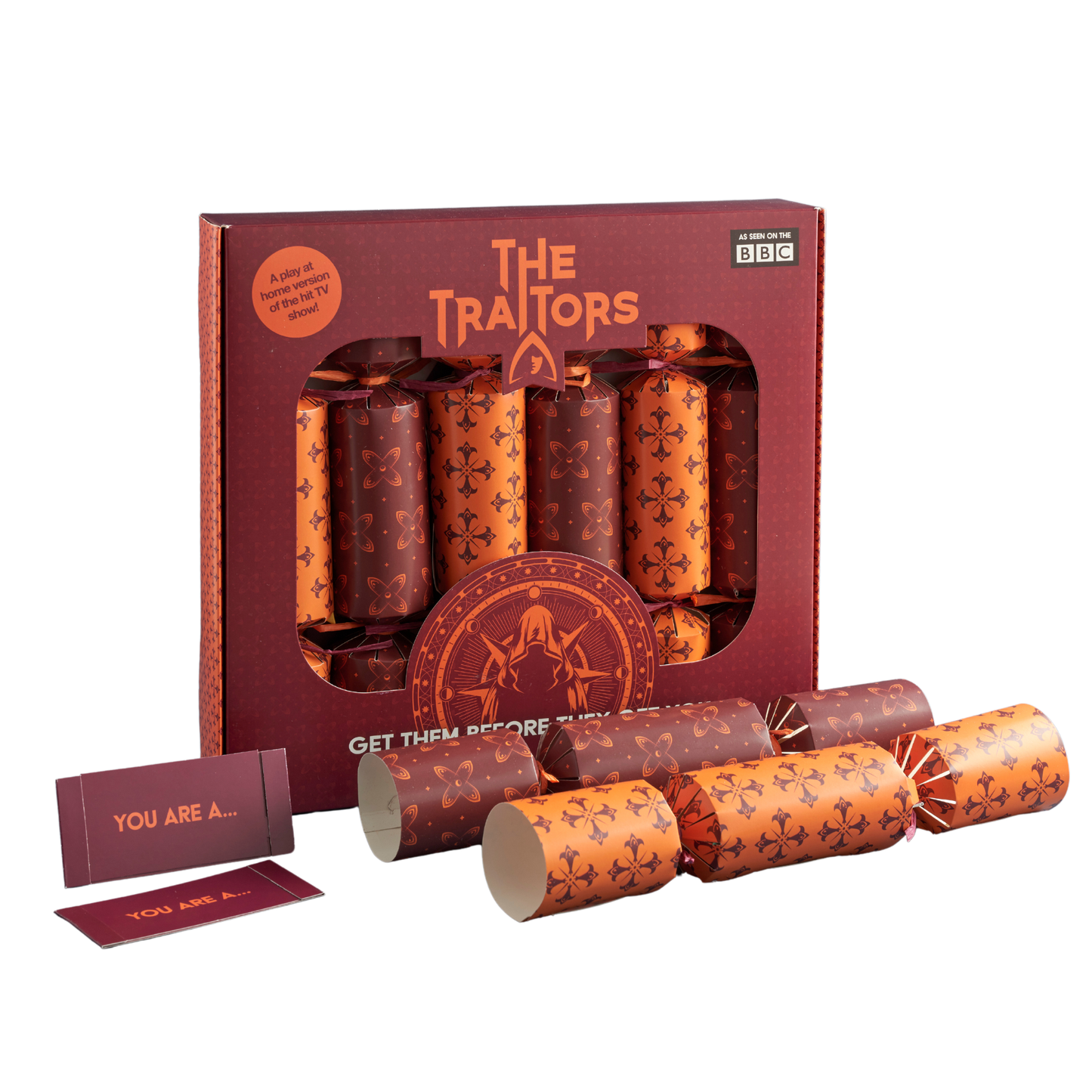 Official The Traitors Christmas Crackers - Set of 6