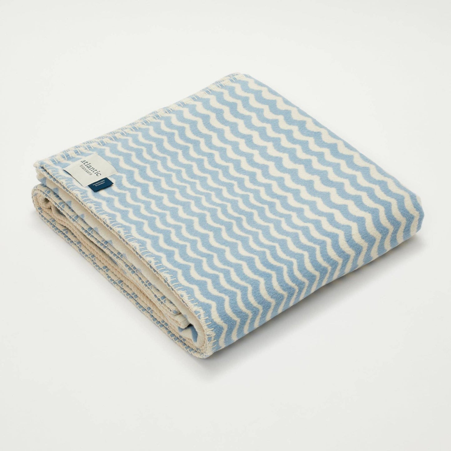 Recycled Cotton Blanket - Powder Blue Swell