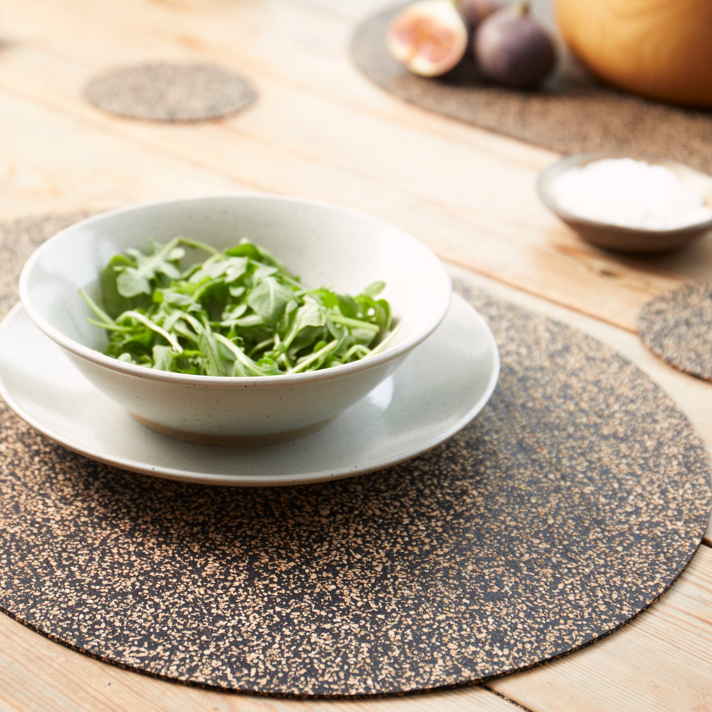 Dash Recycled Rubber & Cork Placemats | Oval