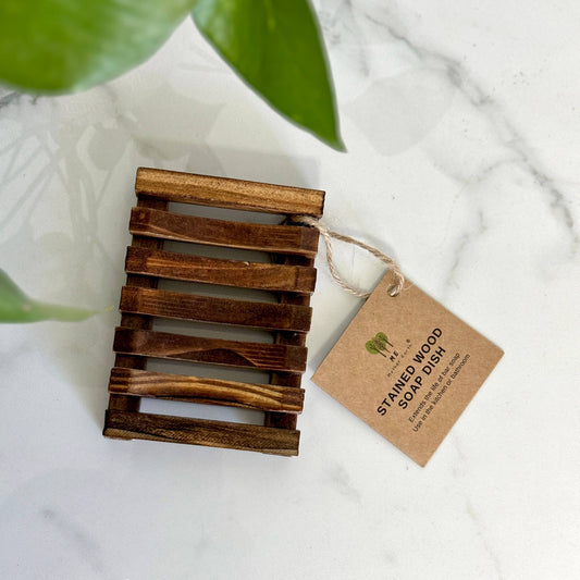 Stained Wood Soap Dish