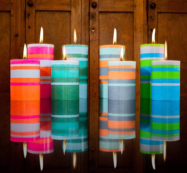 Bokhara, Beryl & Moonstone Pillar Candle | British Colour Standard