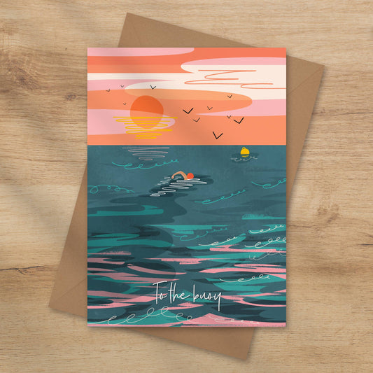 To The Buoy - Wild Swimming Card