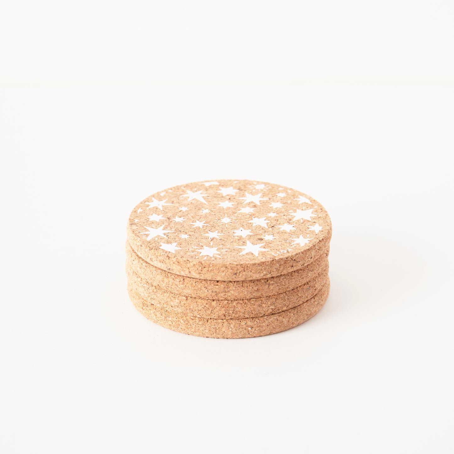 Cork Coaster | Stars White
