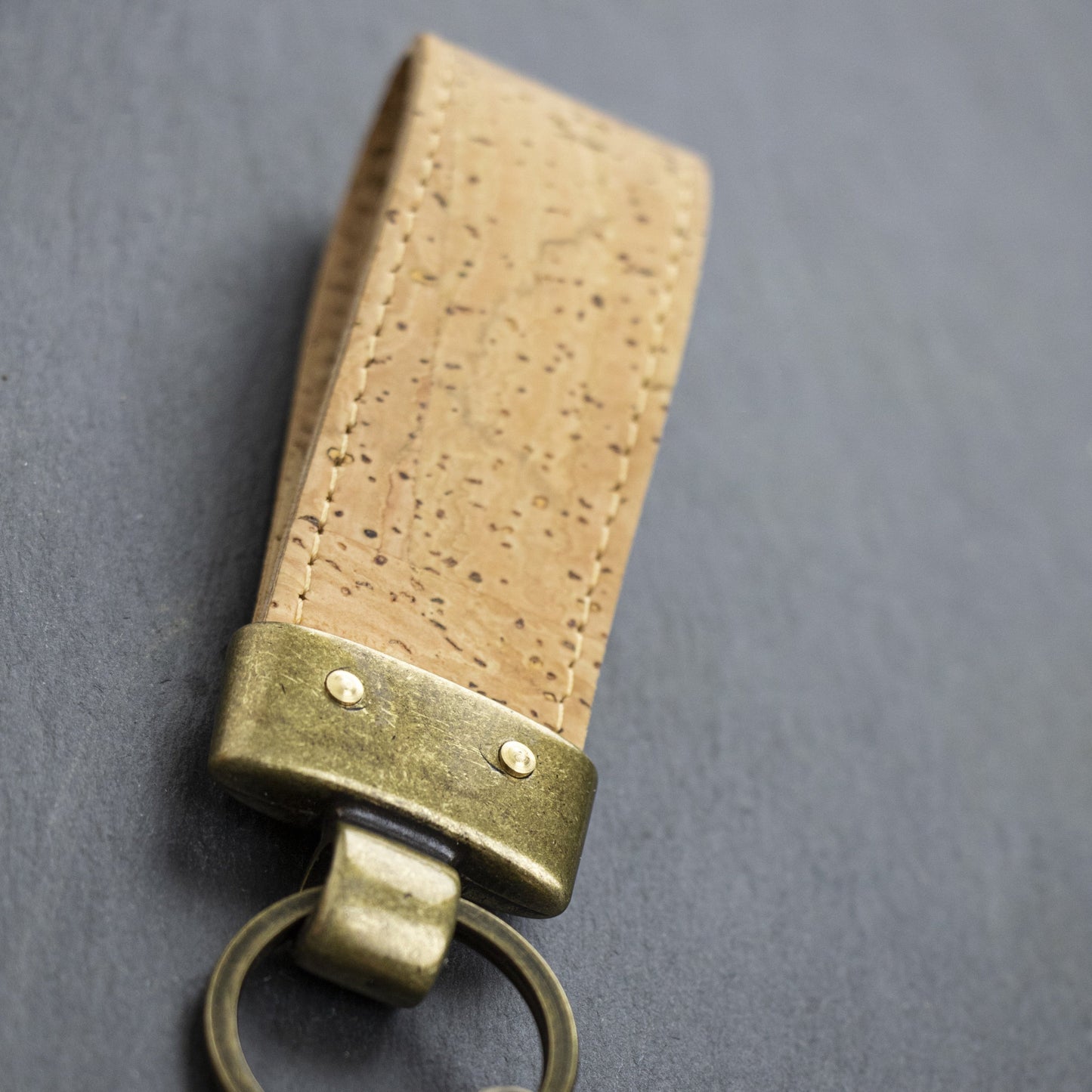 Organic Cork Key Fob | Natural