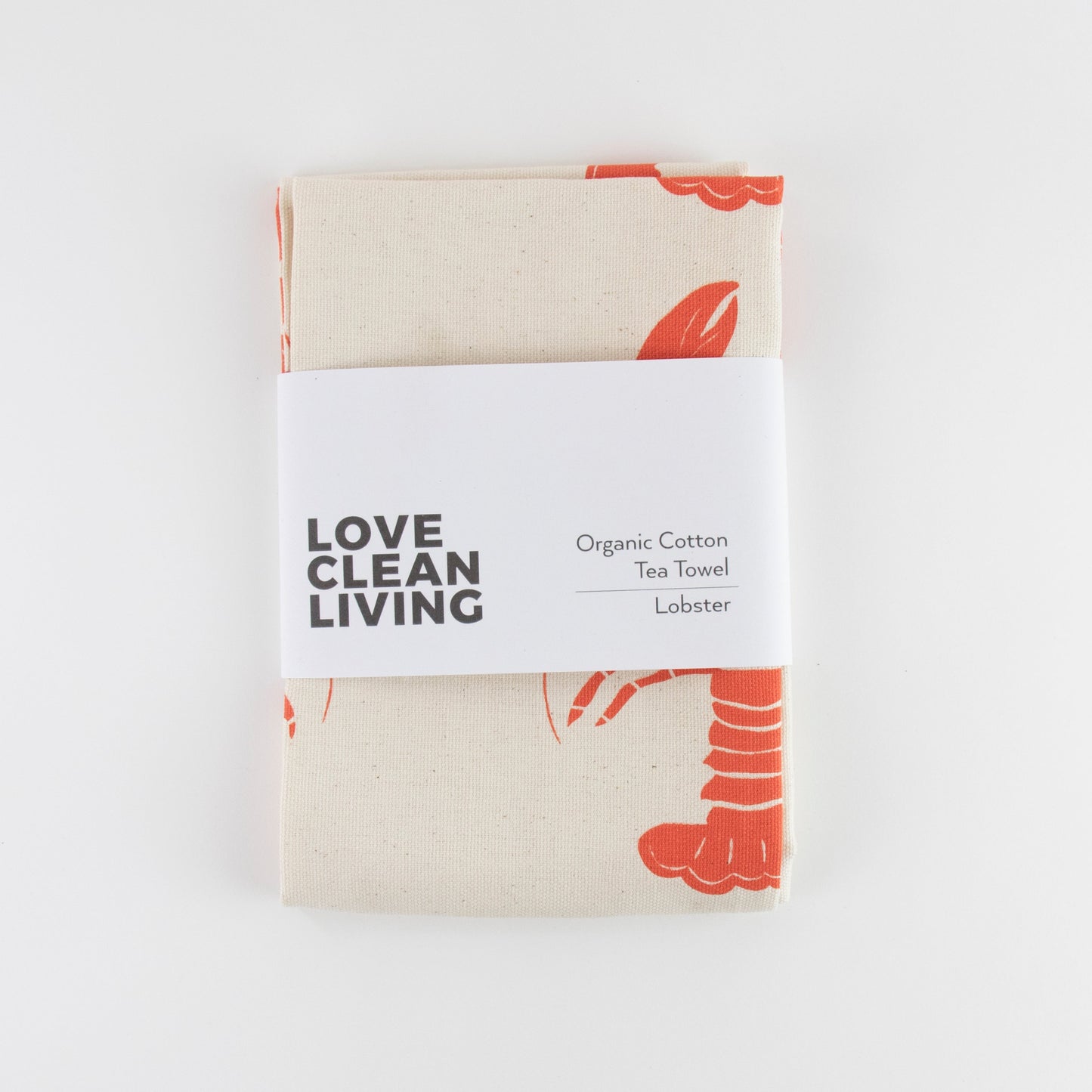 Organic Tea Towels | Lobster Red