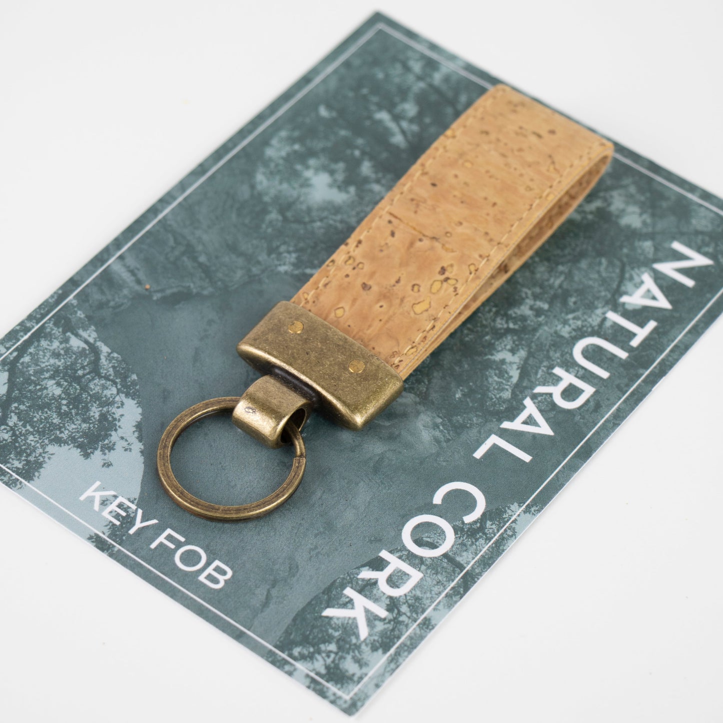 Organic Cork Key Fob | Natural