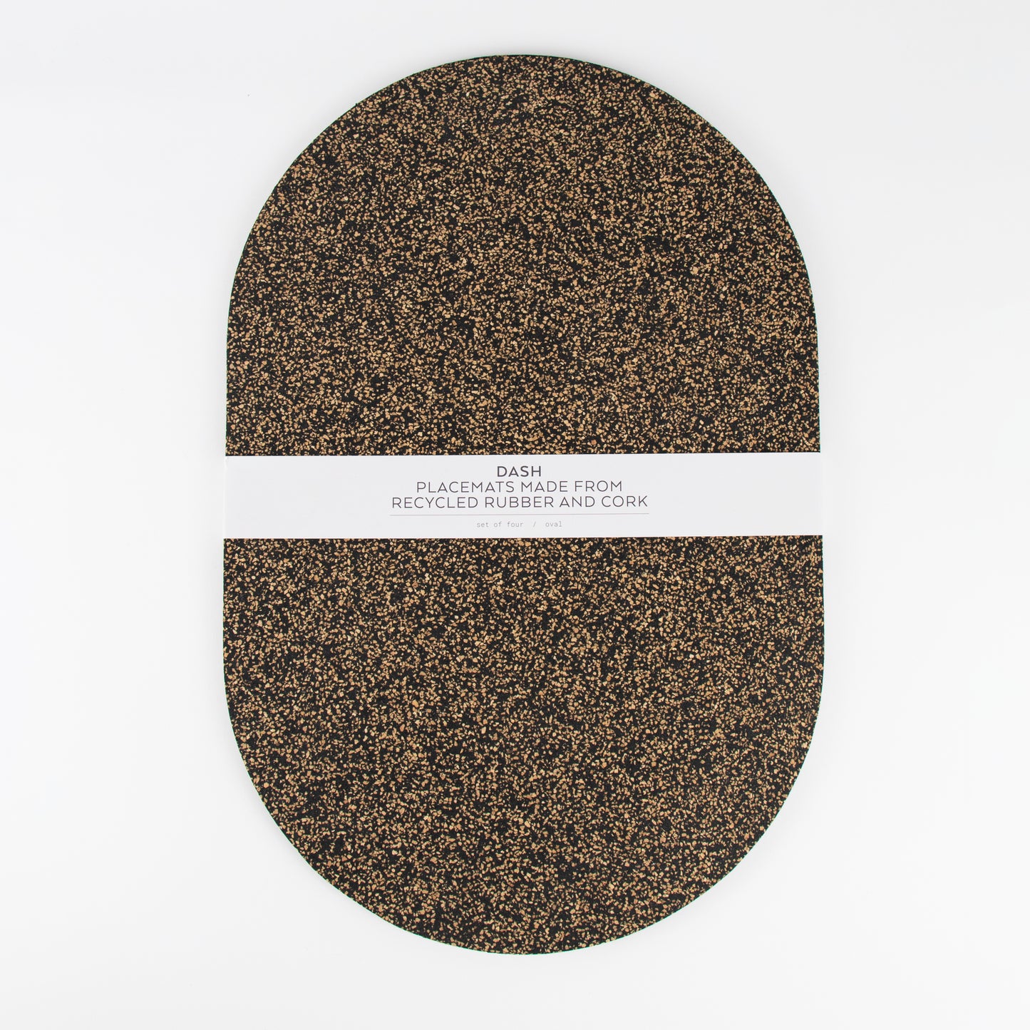 Dash Recycled Rubber & Cork Placemats | Oval