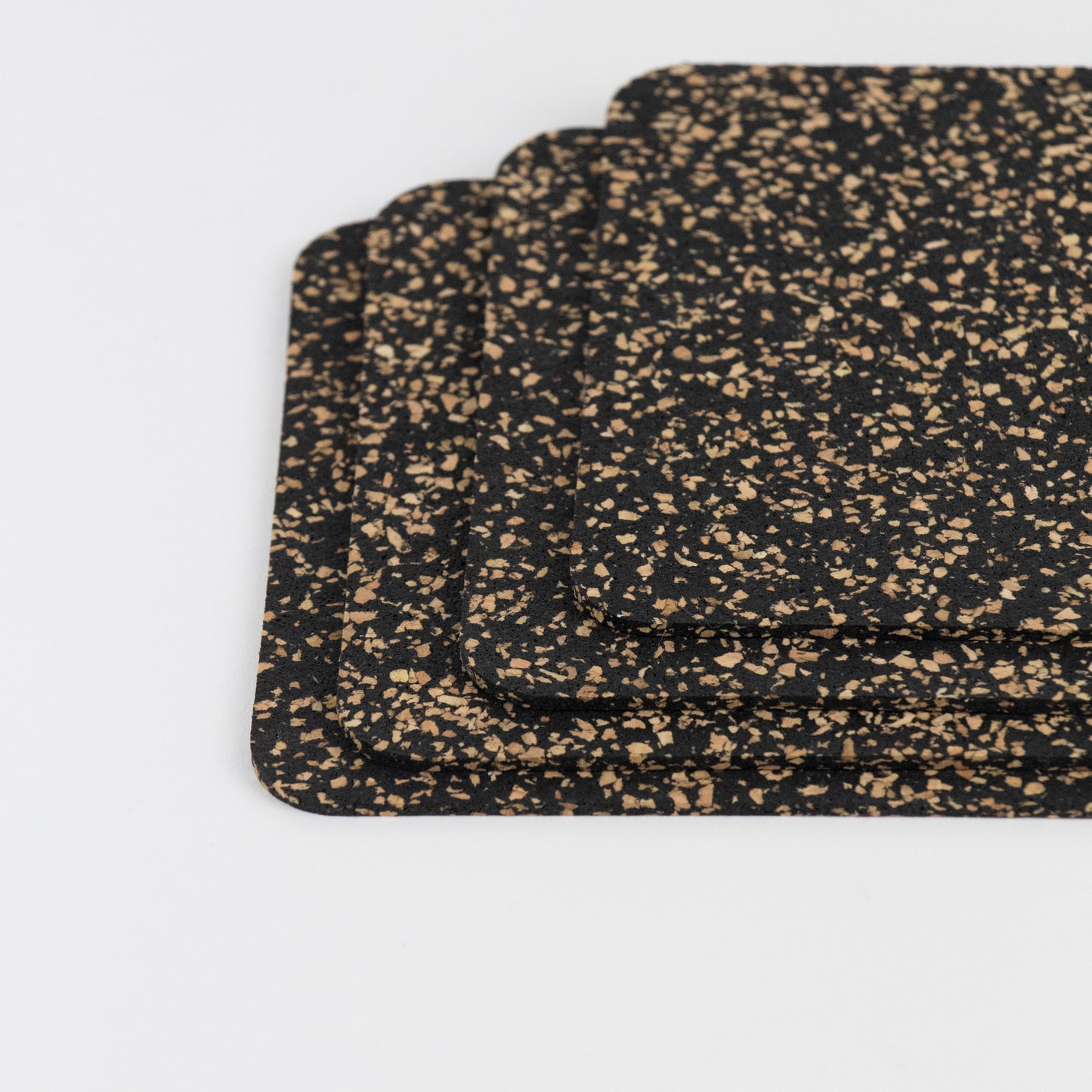 Dash Recycled Rubber & Cork Coasters | Square