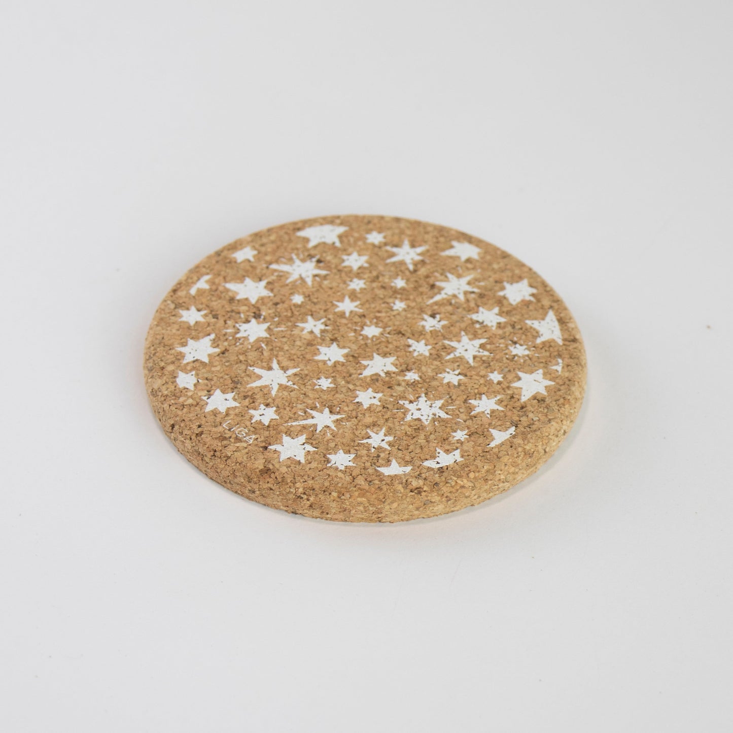 Cork Coaster | Stars White