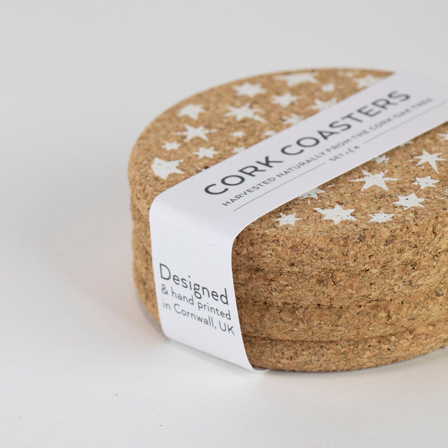 Cork Coaster | Stars White