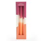 Two Tone Pink Candle Sticks | Set of Six