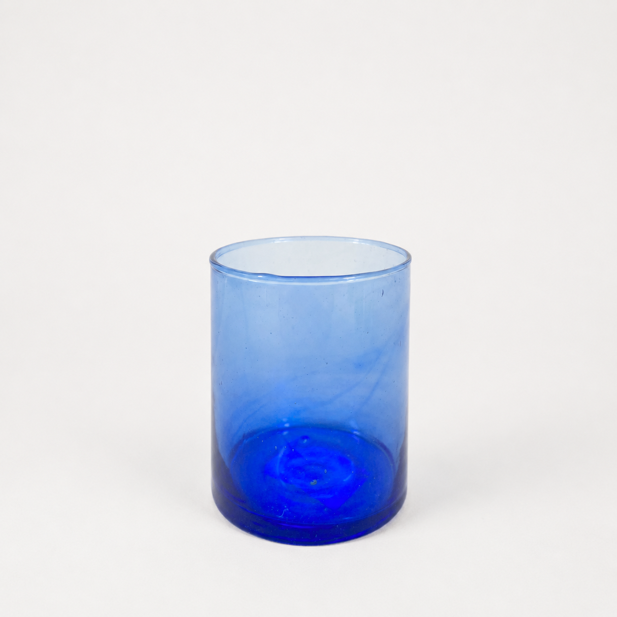 Moroccan Recycled Glass Tumbler | Blue