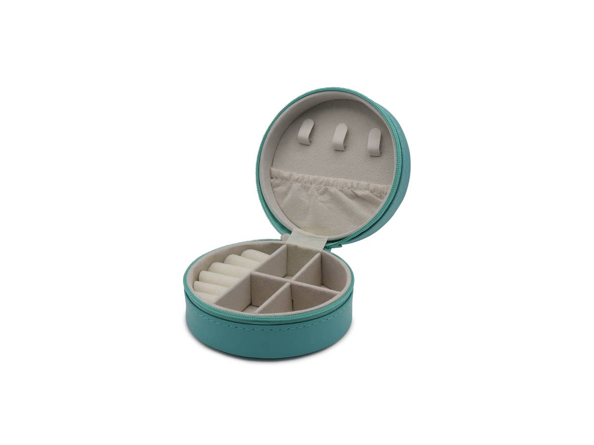 Camellia Small Round Jewellery Box | Blue