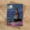 Stargazing Coastal Greeting Card