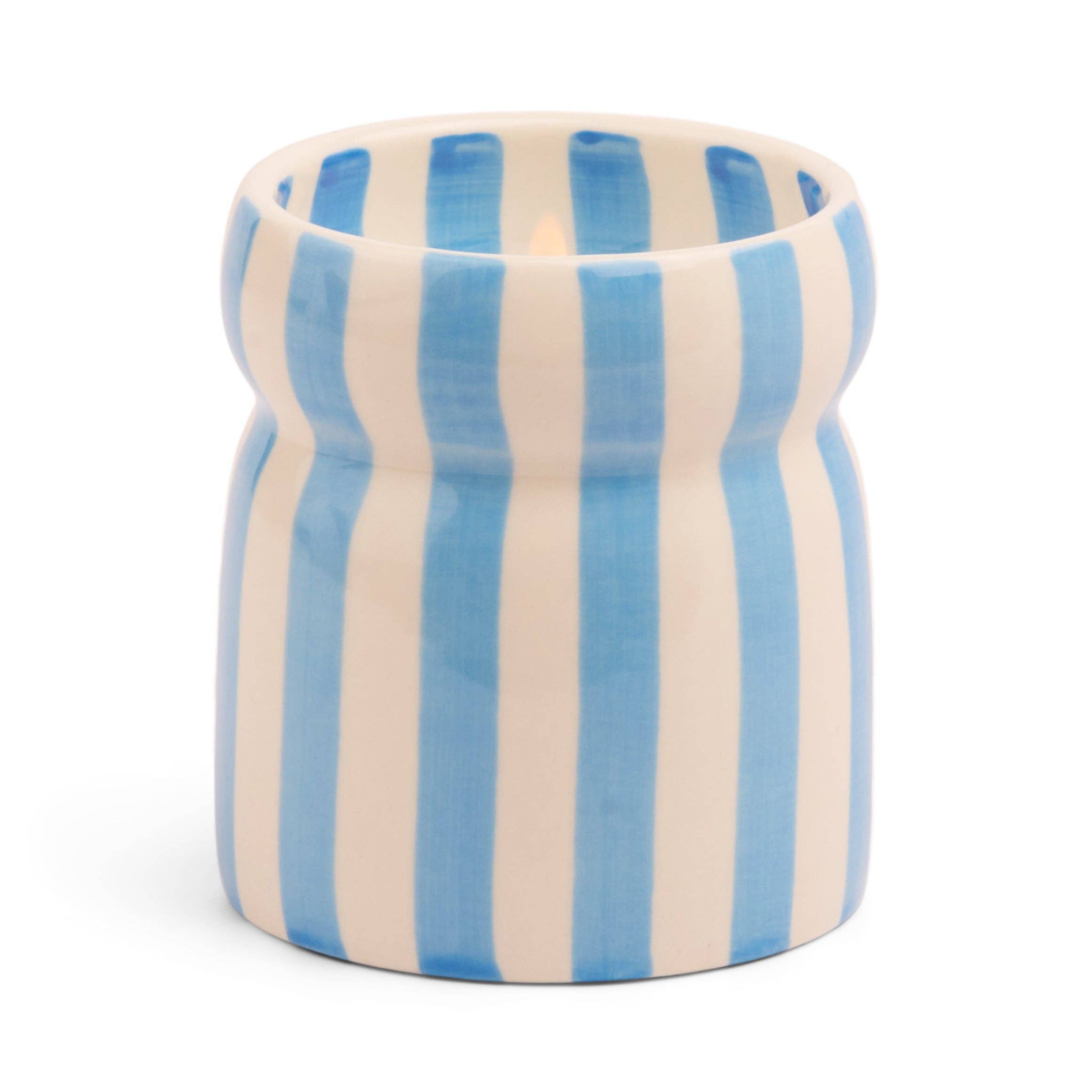 Cabana Blue Ceramic Candle - Lost at Sea