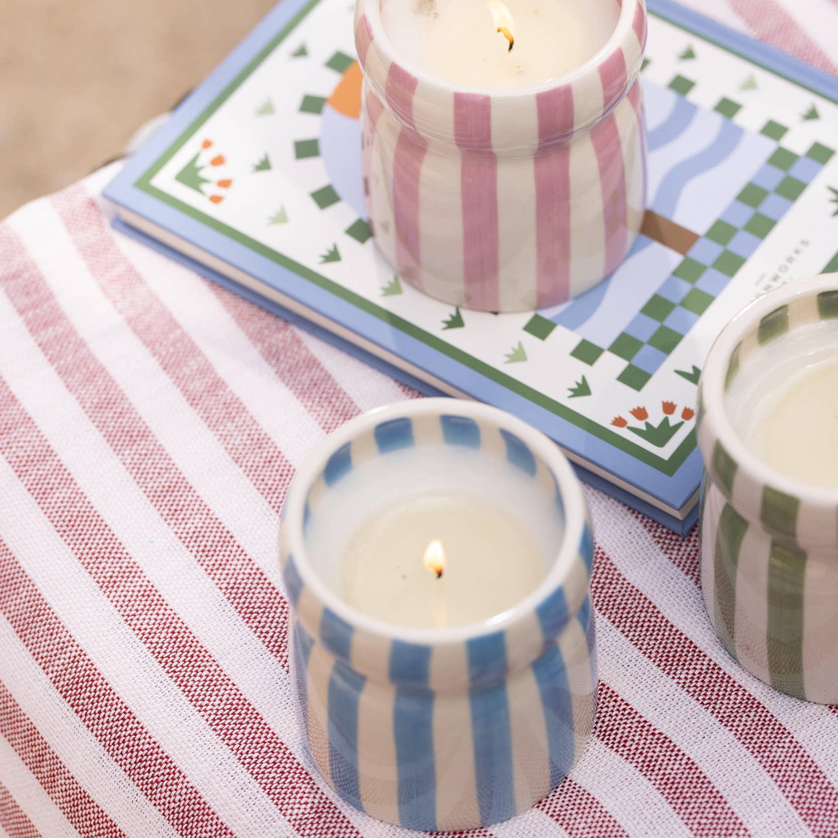 Cabana Blue Ceramic Candle - Lost at Sea