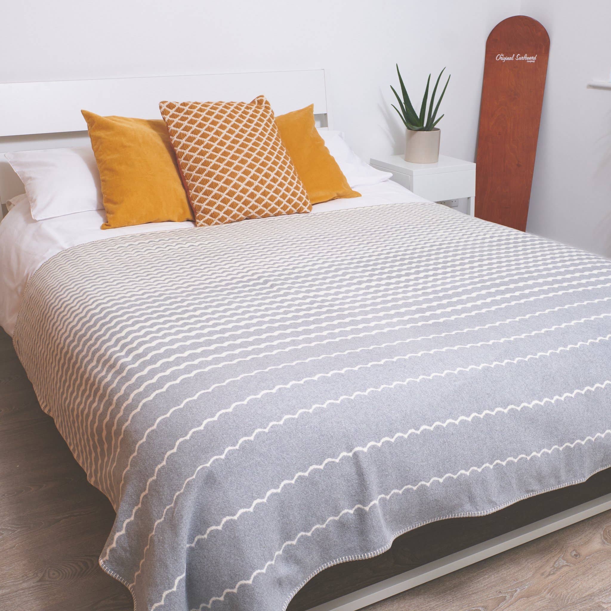 Recycled Cotton Blanket | Grey Swell