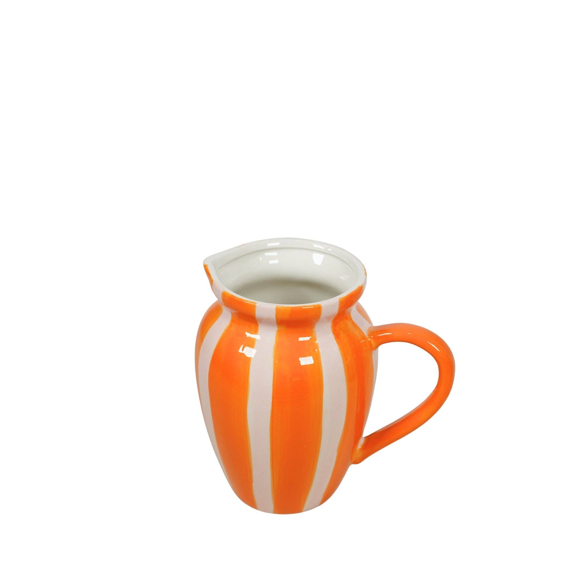 Orange Stripe Ceramic Vase Stripe