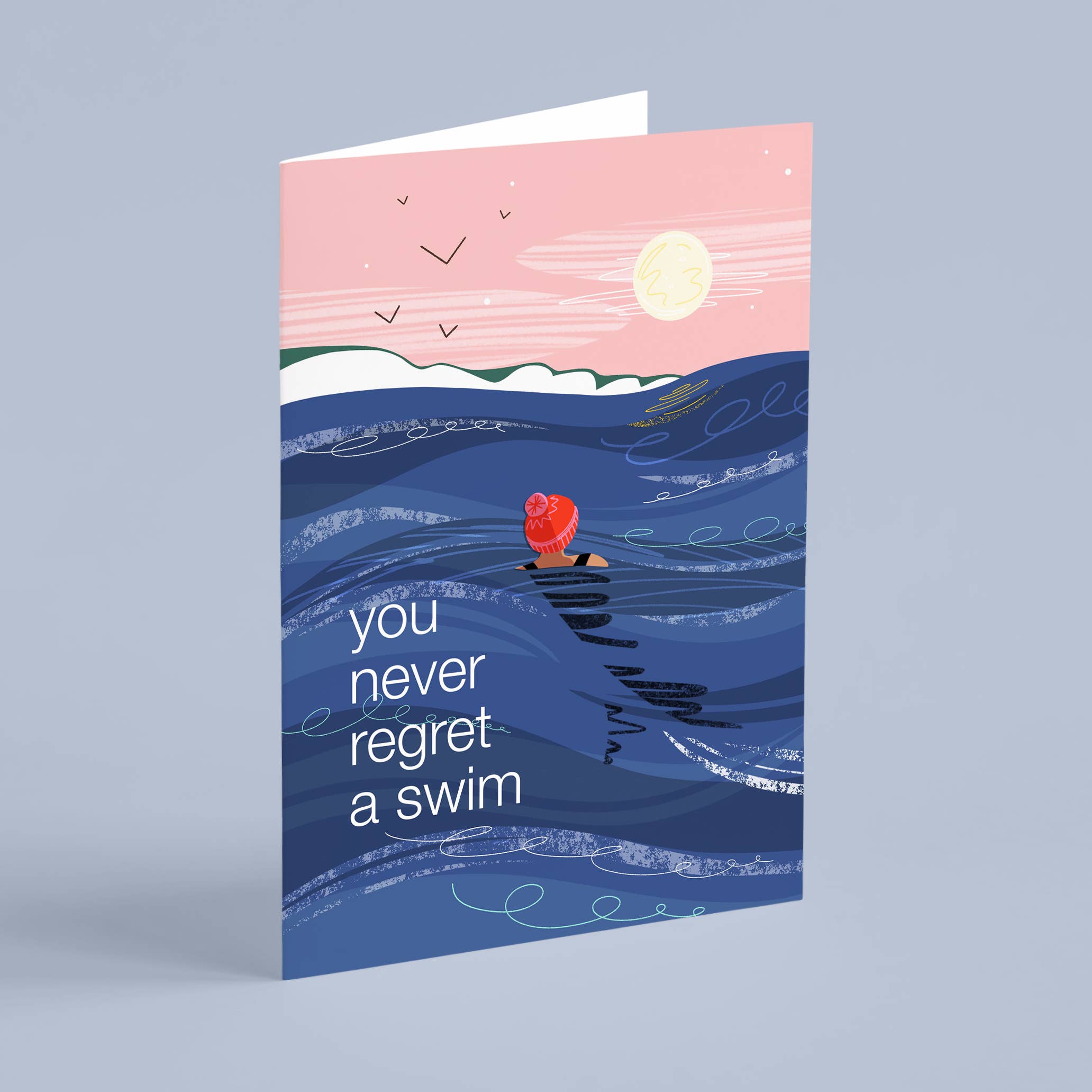 You Never Regret a Swim |  Greeting Card