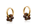 Sybilla Petite Resin Huggies Earrings | Orange Black