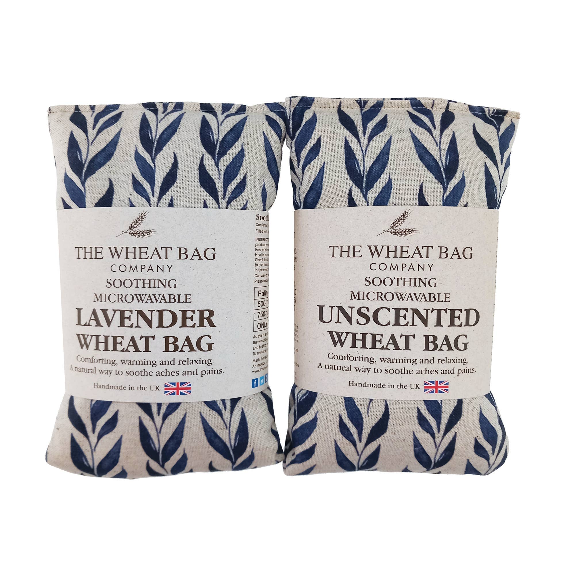 Navy Leaf Wheat Bag | Lavender