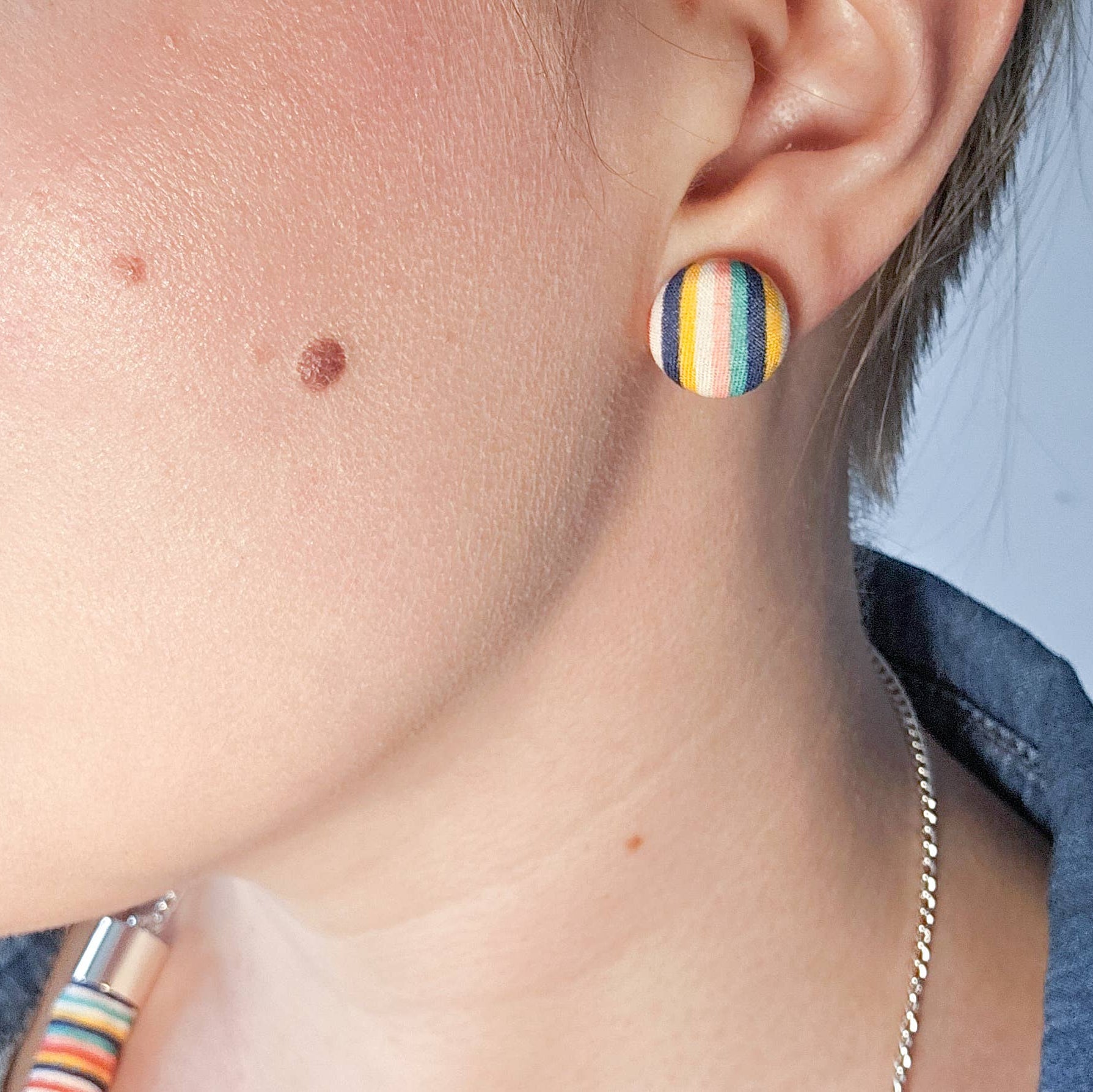 Button Stud Earrings