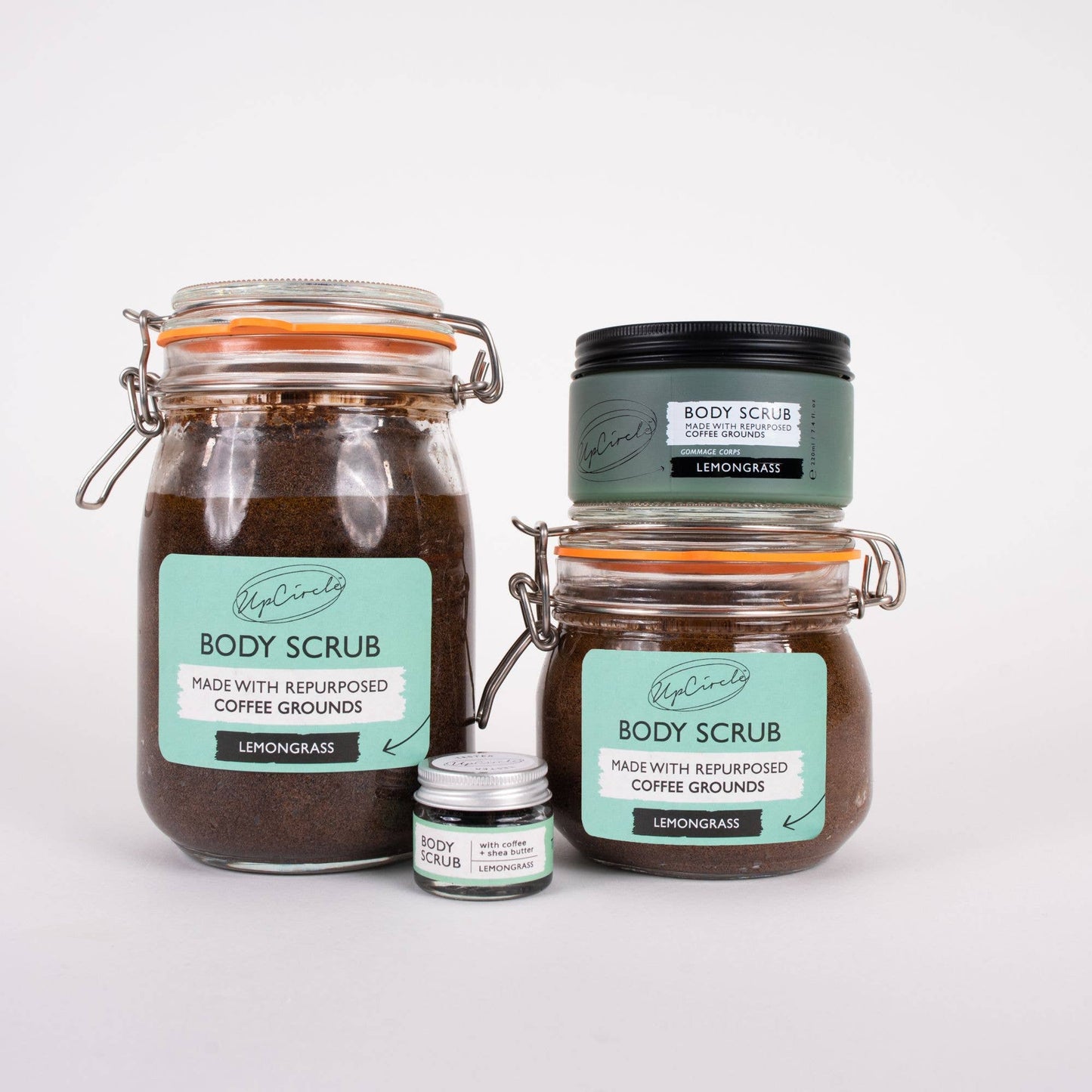 Lemongrass Body Scrub with Coffee + Shea Butter | 220ml