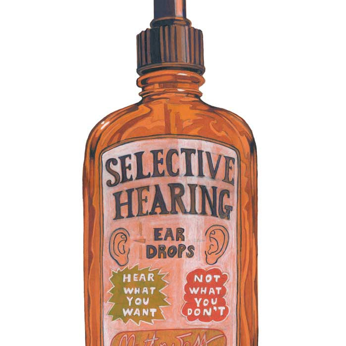 Selective Hearing Ear Drops | Greetings Card