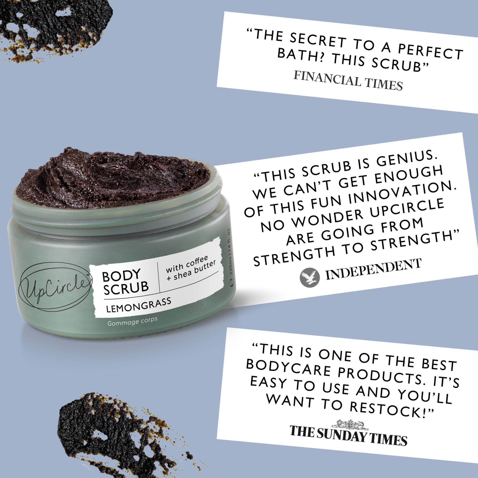 Lemongrass Body Scrub with Coffee + Shea Butter | 220ml
