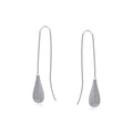 Persephone Matte Drop Earrings | Silver