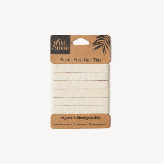 Plastic Free Hair Ties  | 6 Pack | Blonde